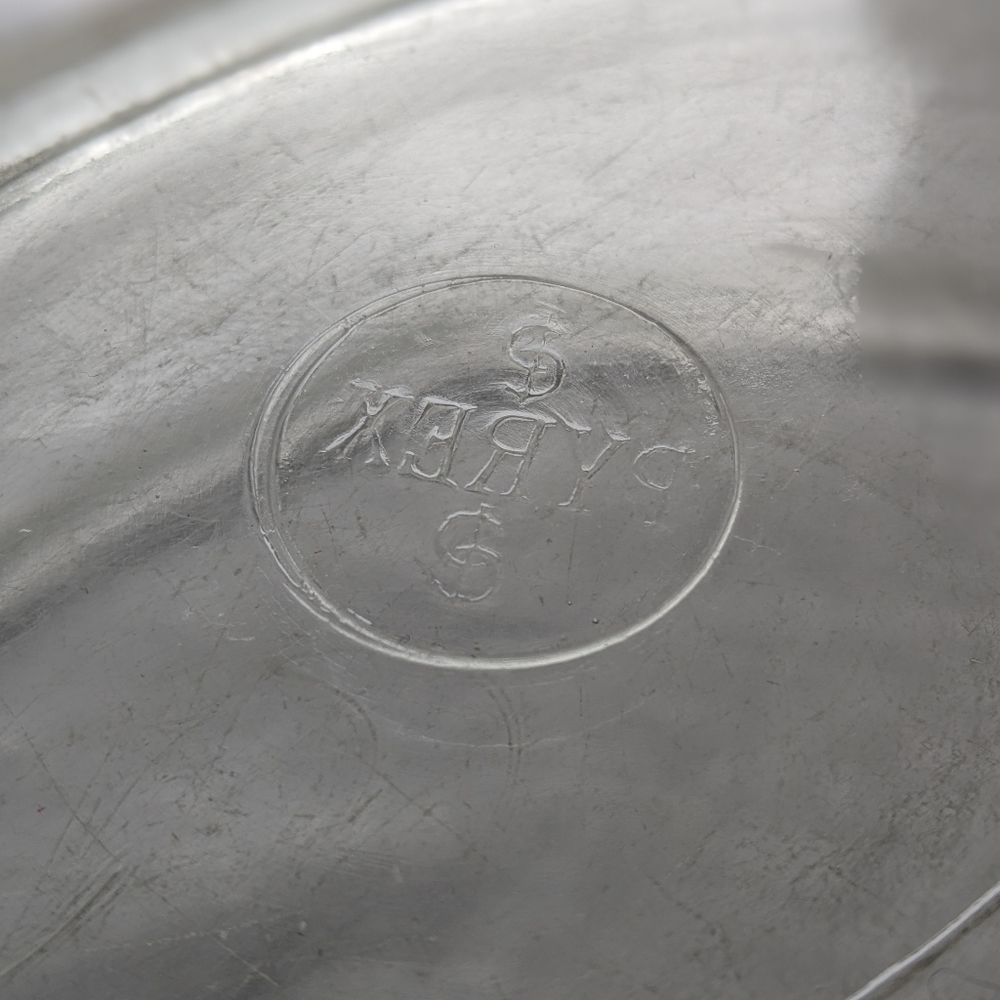 Pyrex etched glass small casserole dish
